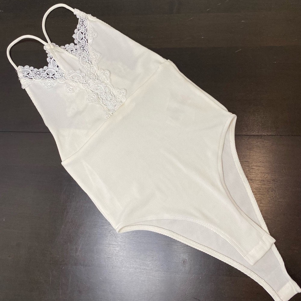 Top shop White Lace Bodysuit